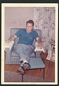 Danny Cooper in chair with Pipe in New Lenox, Illinois